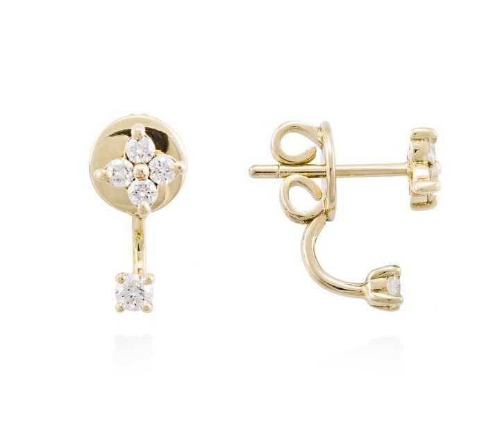 Pendientes en Oro 18Kt. y diamantes