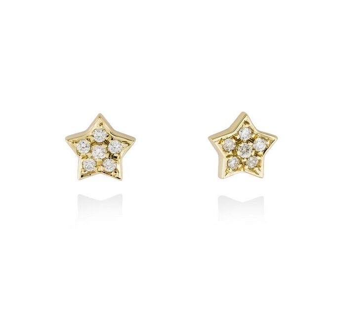 Pendientes en Oro 18Kt. y diamantes