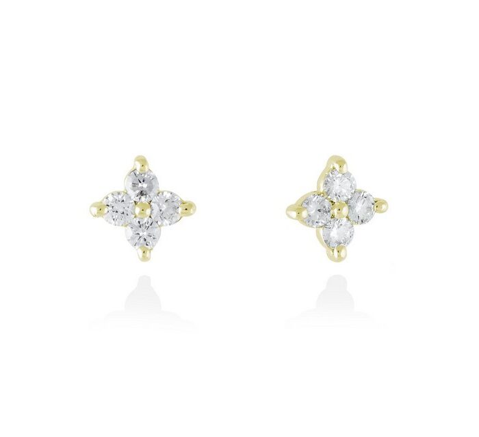 Pendientes en Oro 18Kt. y diamantes