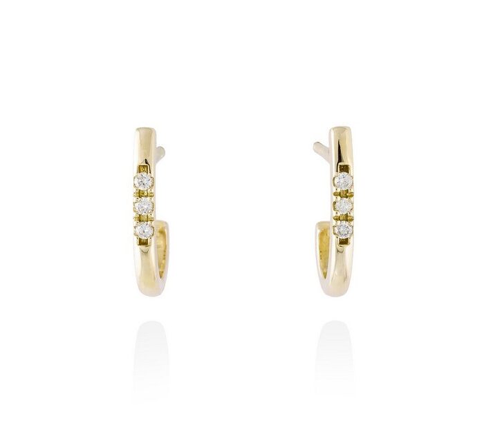 Pendientes en Oro 18Kt. y diamantes