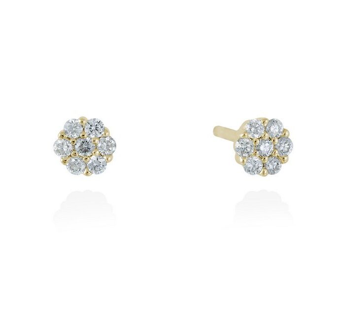 Pendientes en Oro 18Kt. y diamantes