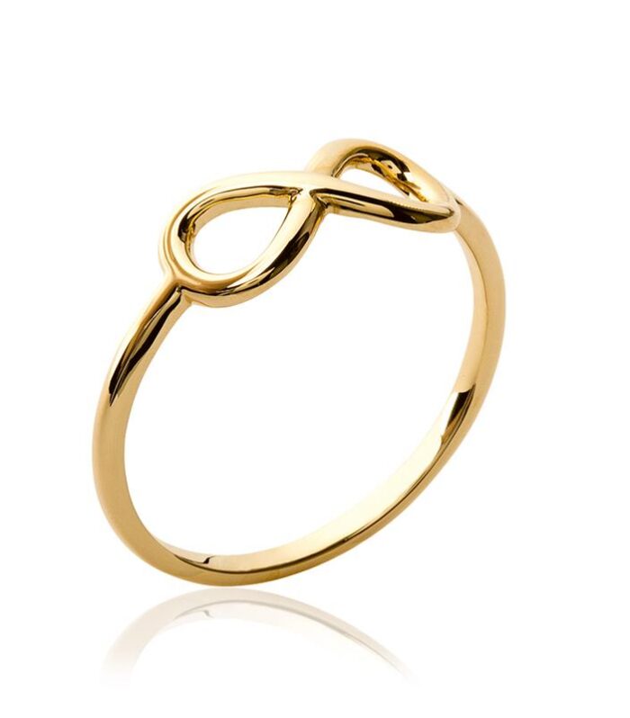 Anillo en plaqué or del infinito