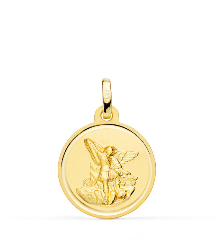Medalla de San Miguel en oro amarillo de 18 kt