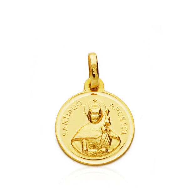 Medalla de Santiago Apóstol en oro amarillo de 18 kt