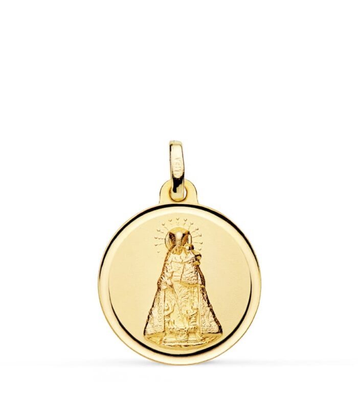 Medalla Virgen de los Desamparados en oro de 18 kt