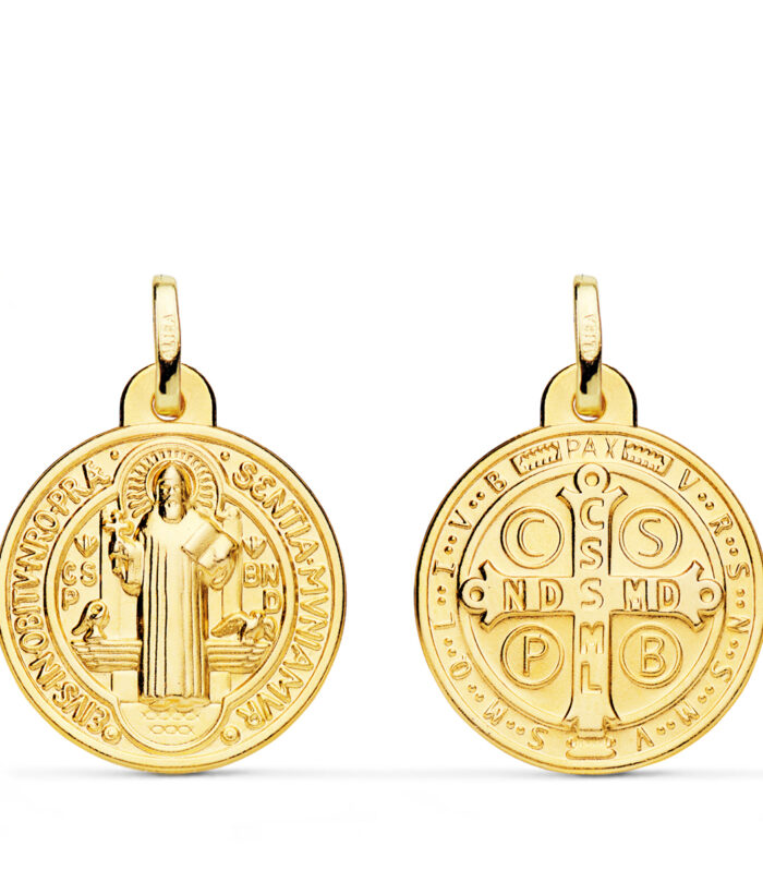Medalla escapulario en oro amarillo de 18 kt